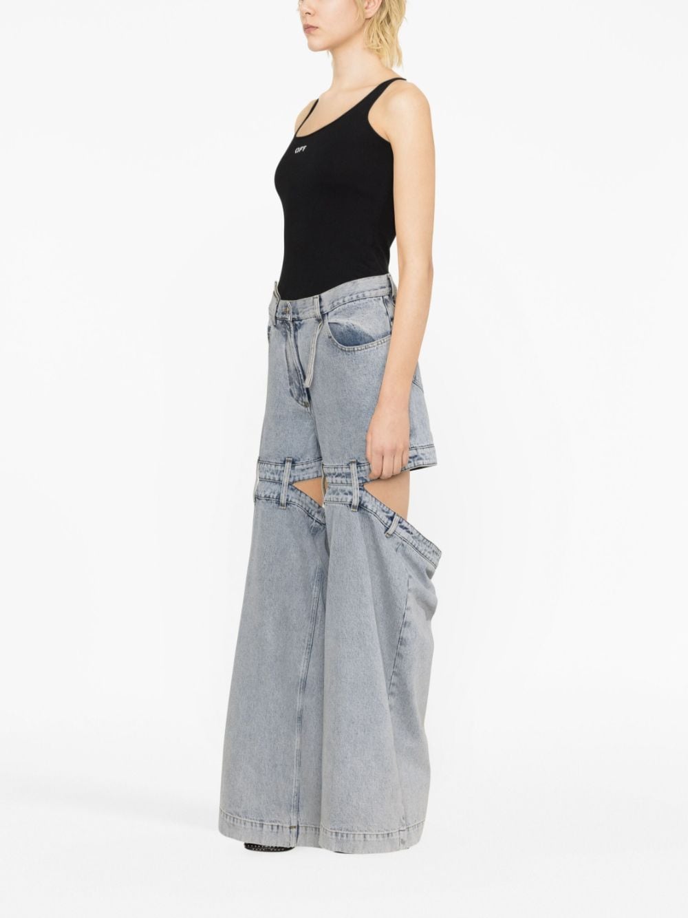 Blue ashton cut-out jeans - women